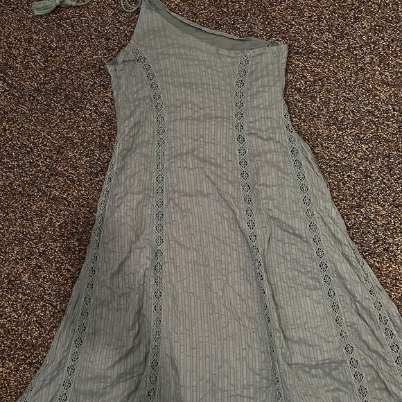 Free People Bella Mint Blue Boho One Shoulder Maxi Dress Size S Festival - Picture 15 of 15